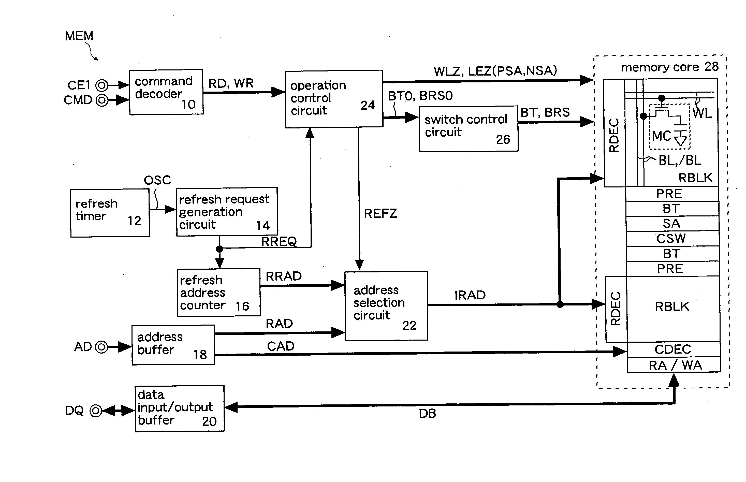 Semiconductor memory and memory system