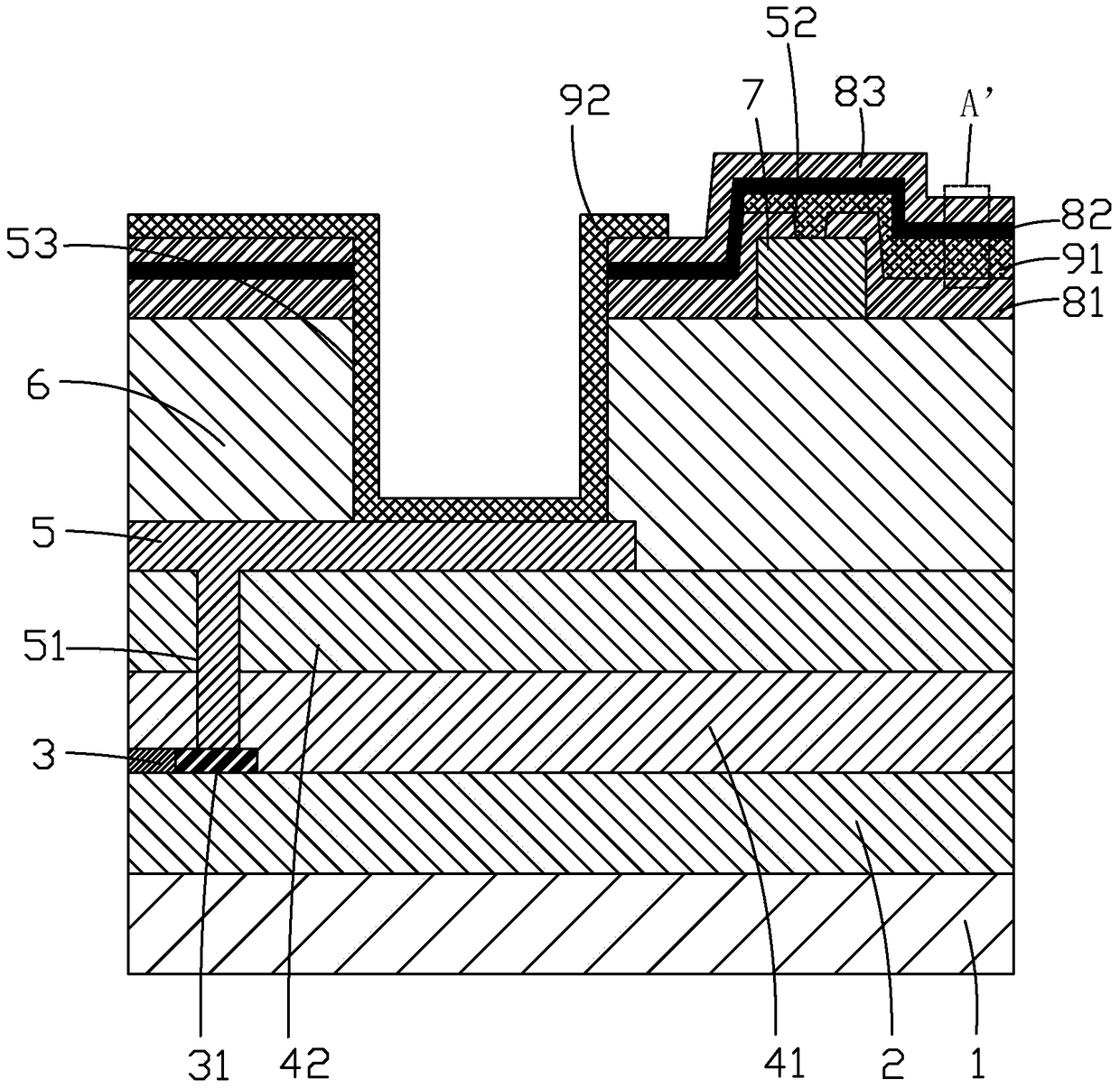 Array substrate structure and manufacturing method thereof