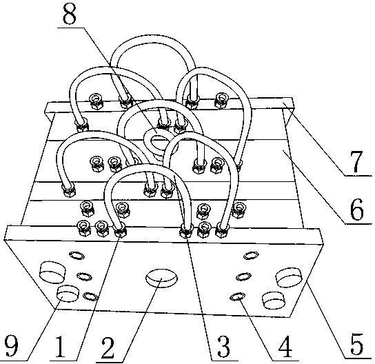 Forced cooling injection mold device