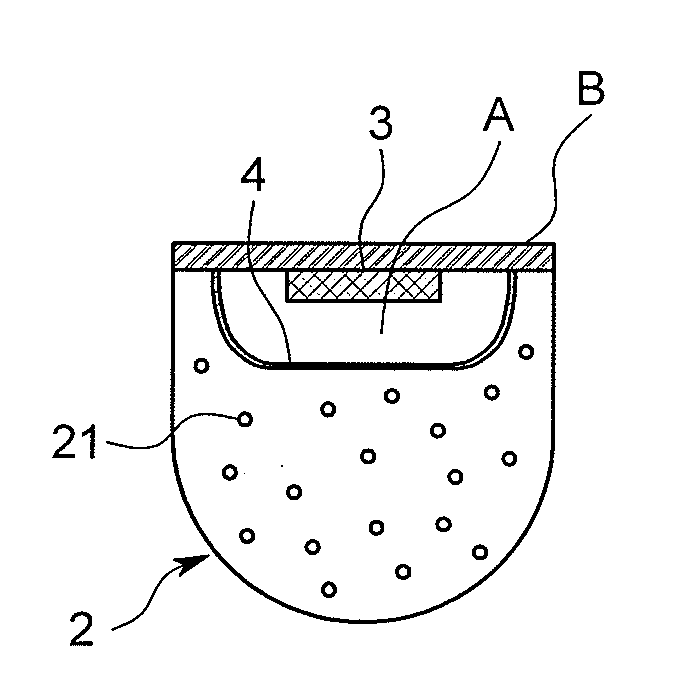 LED illumination device using diffraction member