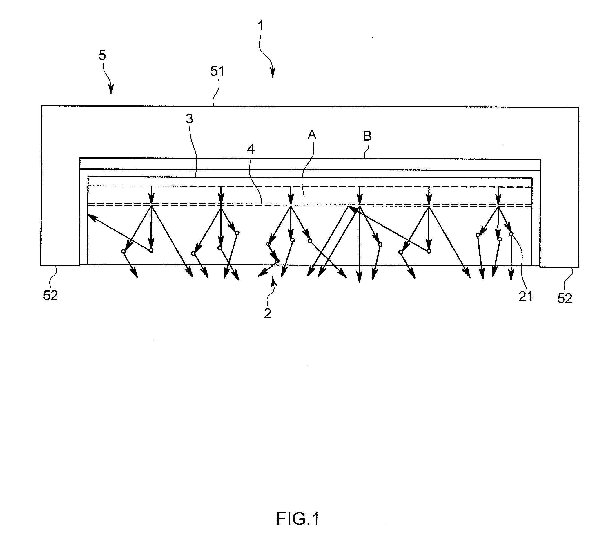 LED illumination device using diffraction member