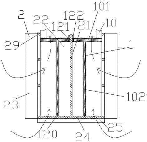 Pumping device provided with sliding bearing and center shaft with electroplating coating