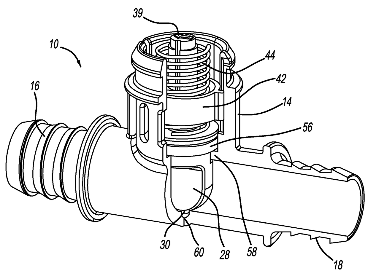 Fluid control valve utilizing shape memory alloy driving spring