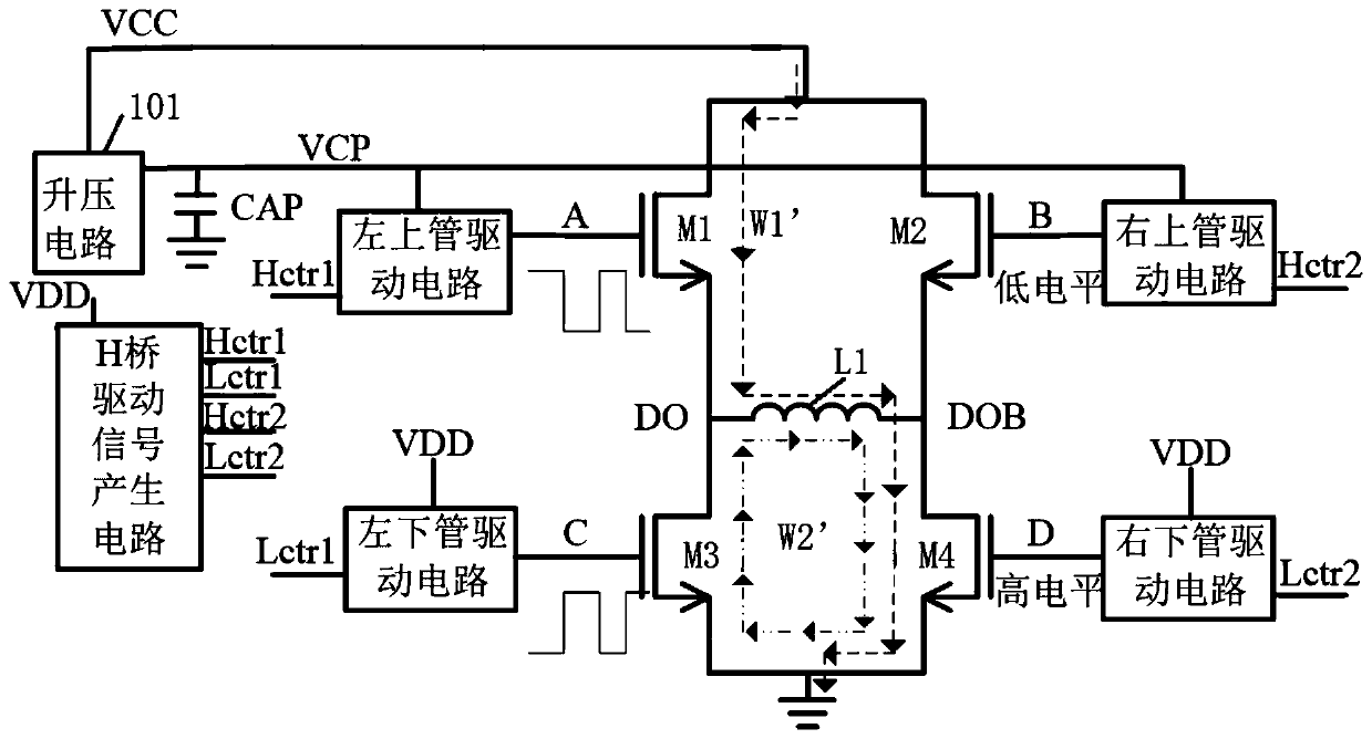 PWM modulation assembly of H-bridge drive circuit