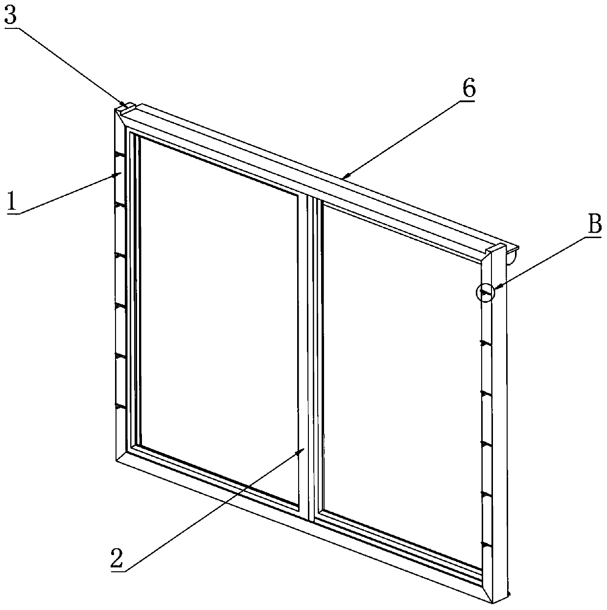 An environmentally friendly aluminum alloy door and window with high-efficiency waterproof performance