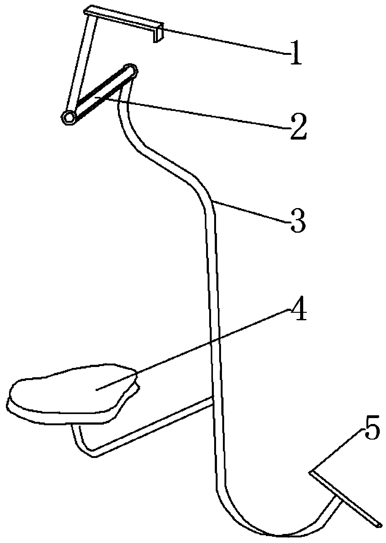 Mining overhead man-riding device capable of sliding and self-adapting