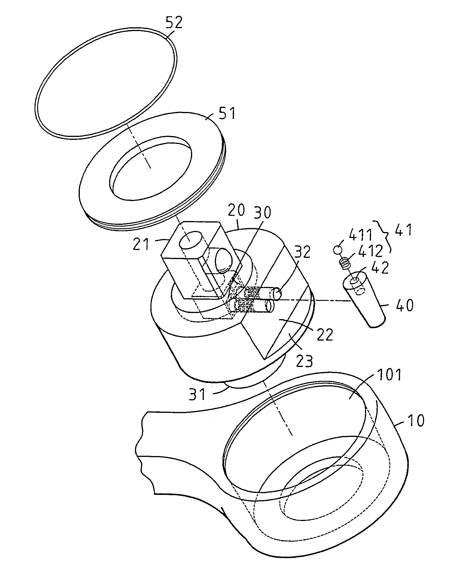 Returning assembly of spanner