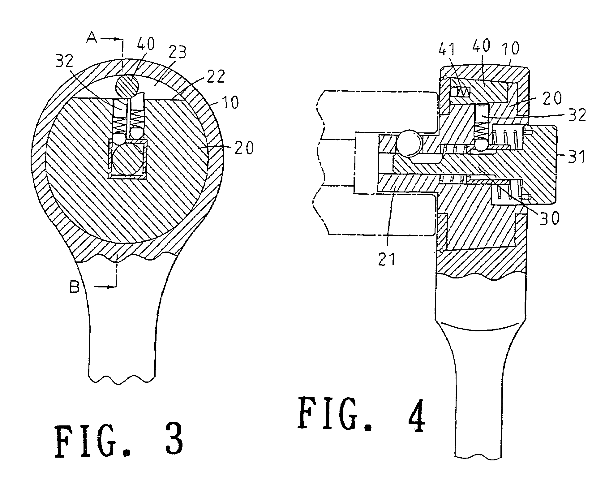 Returning assembly of spanner