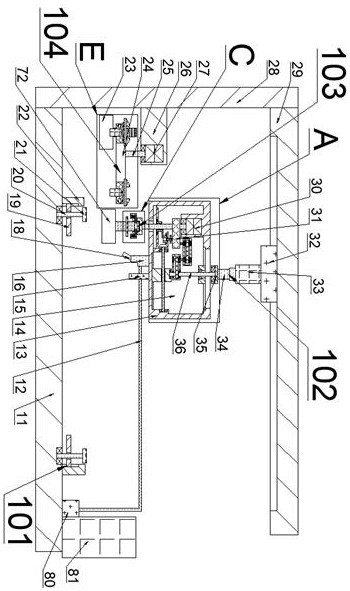 A liquid crystal display scratch grinding treatment device