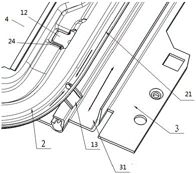 Skylight glass water guide structure and water guide lugs