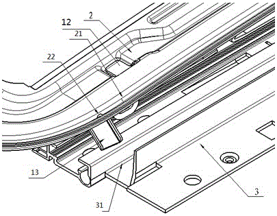 Skylight glass water guide structure and water guide lugs