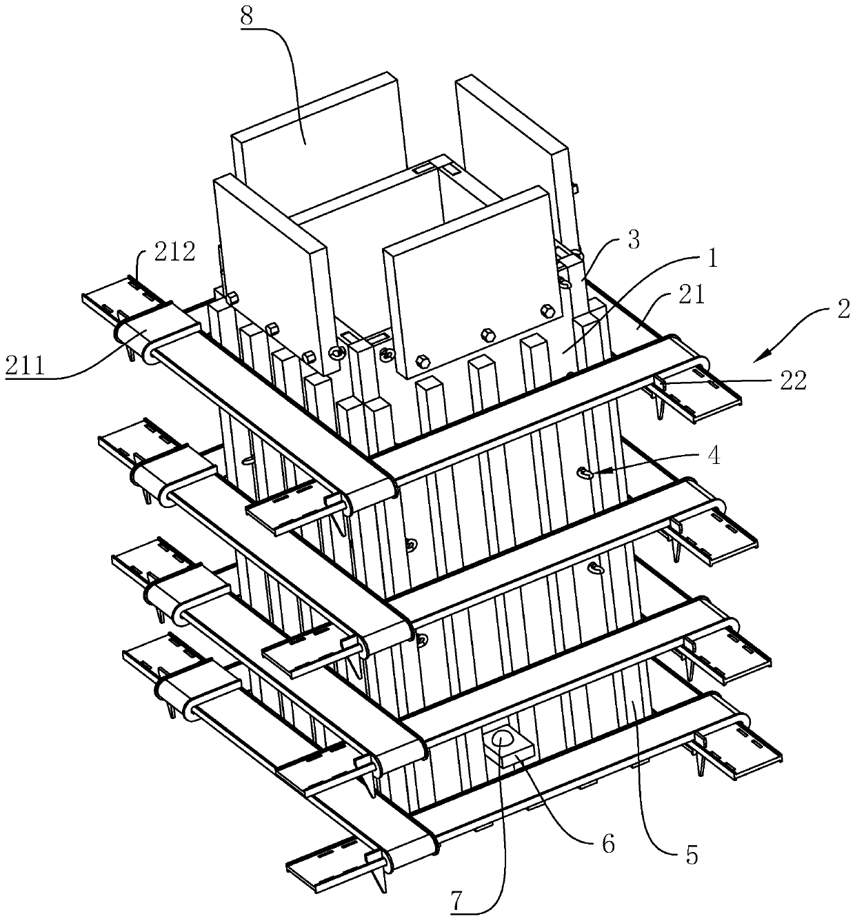 Upright post formwork