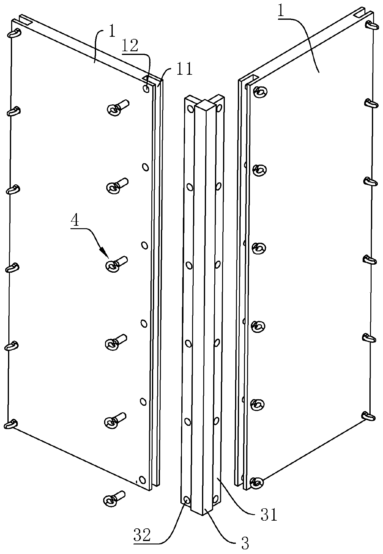 Upright post formwork