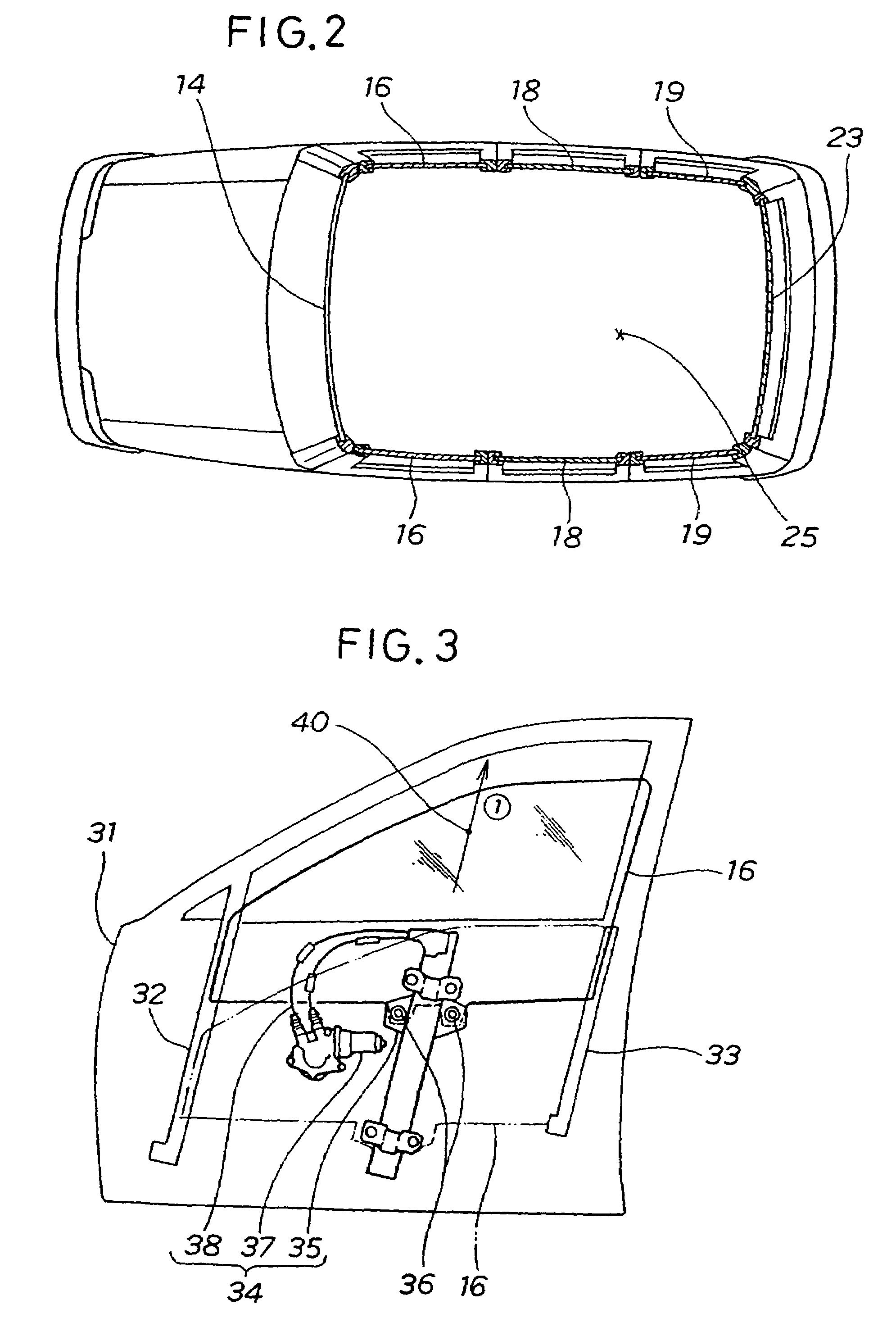 Bi-directionally-curved vehicle window pane and vehicle door structure incorporating the same