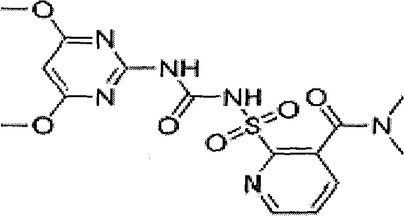 Herbicidal composition containing nicosulfuron and chlortoluron and application thereof