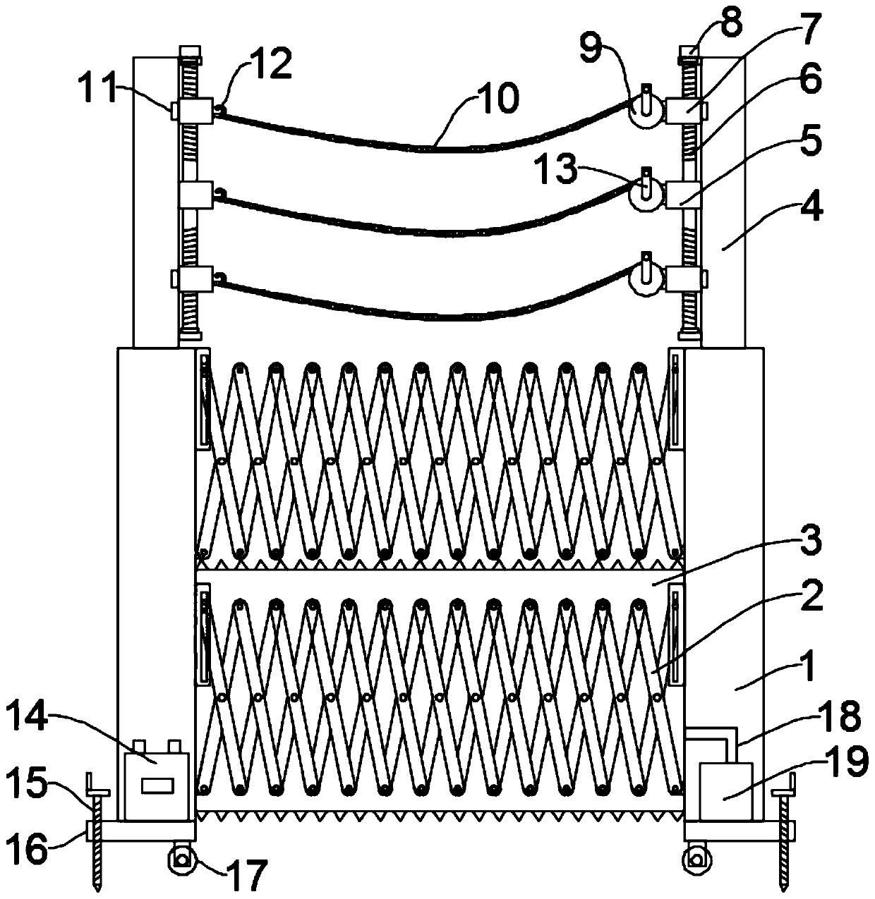 Anti-falling device for urban bridge construction