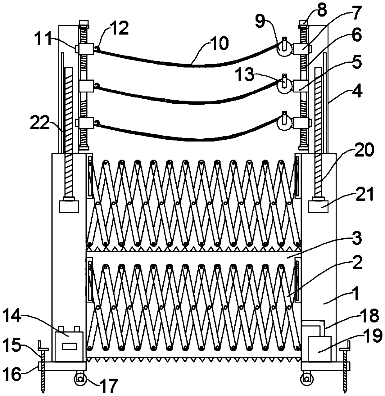 Anti-falling device for urban bridge construction