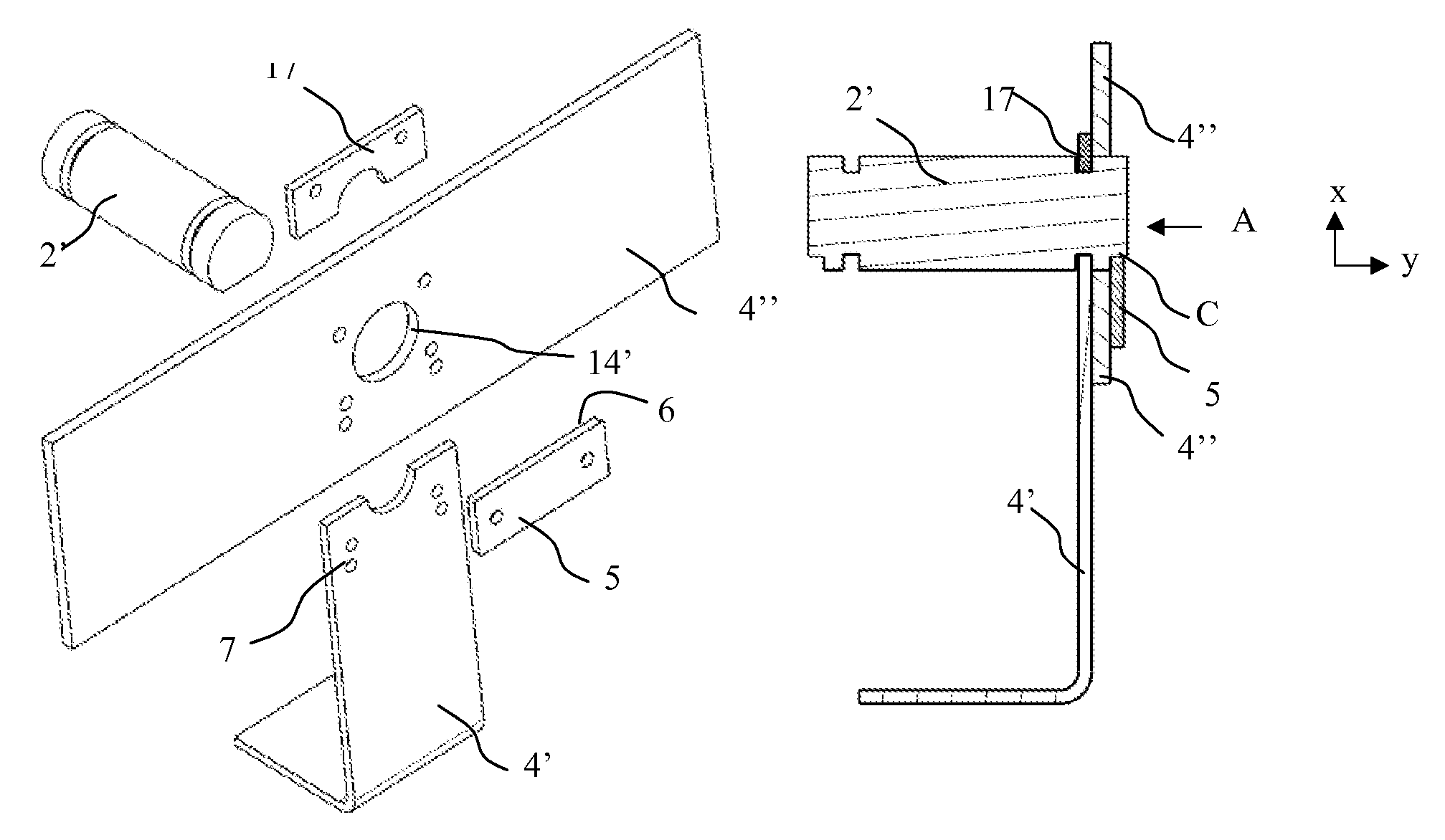 Diverting pulley arrangement and elevator