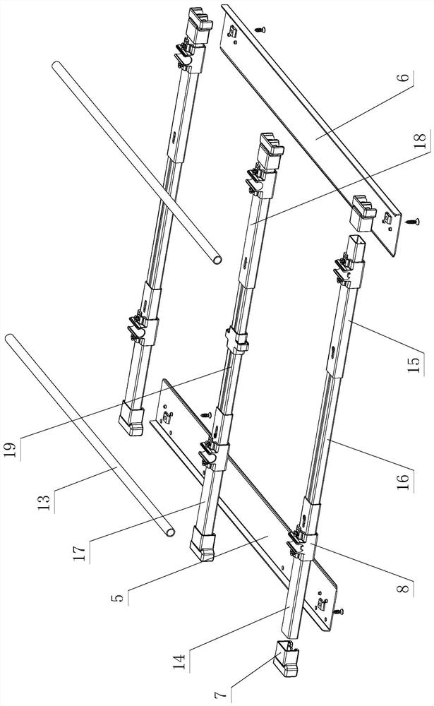 Compact hidden bearing structure for drawer