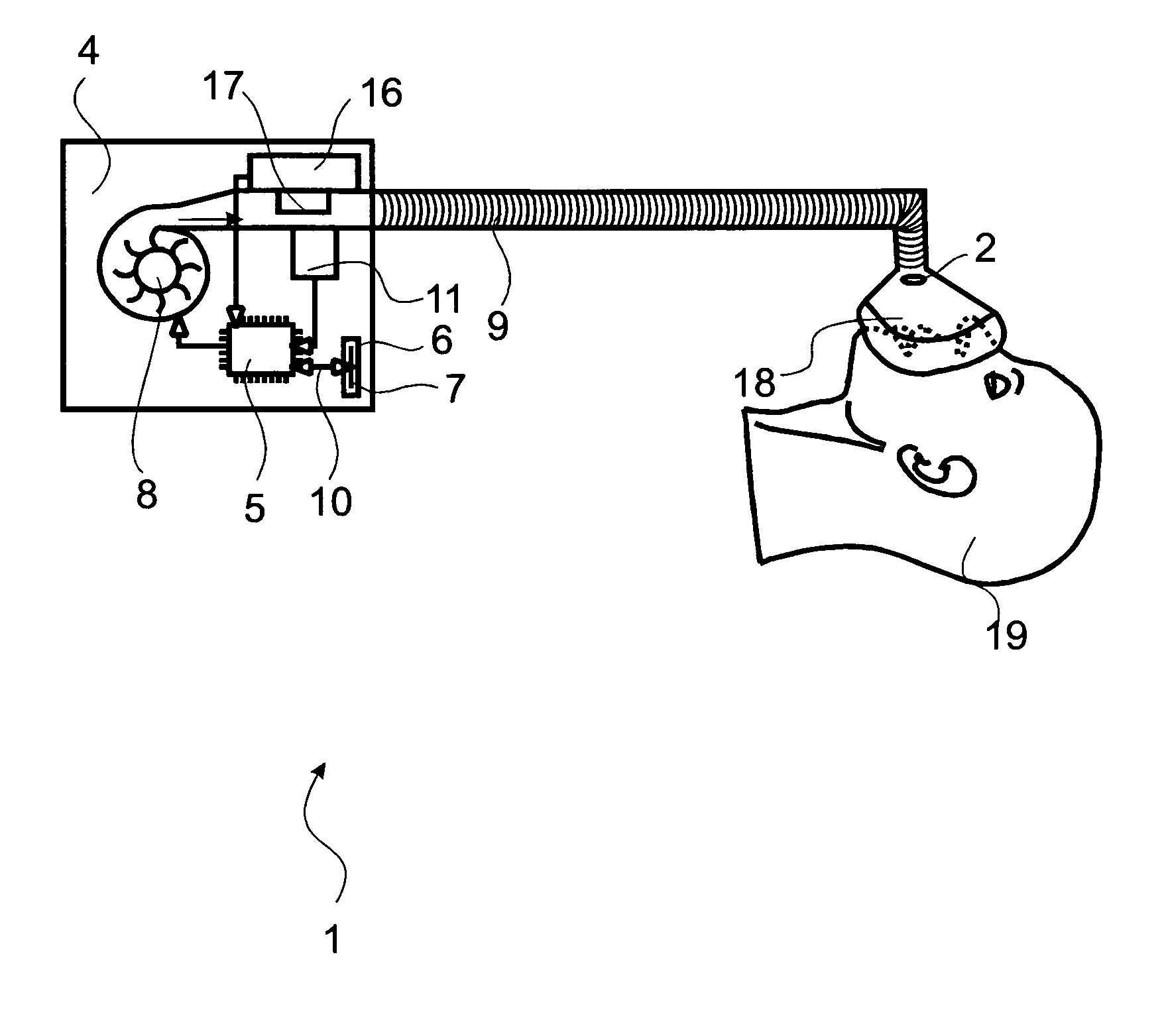 Method for compensating a pressure drop in a ventilator tube, ventilator and memory medium