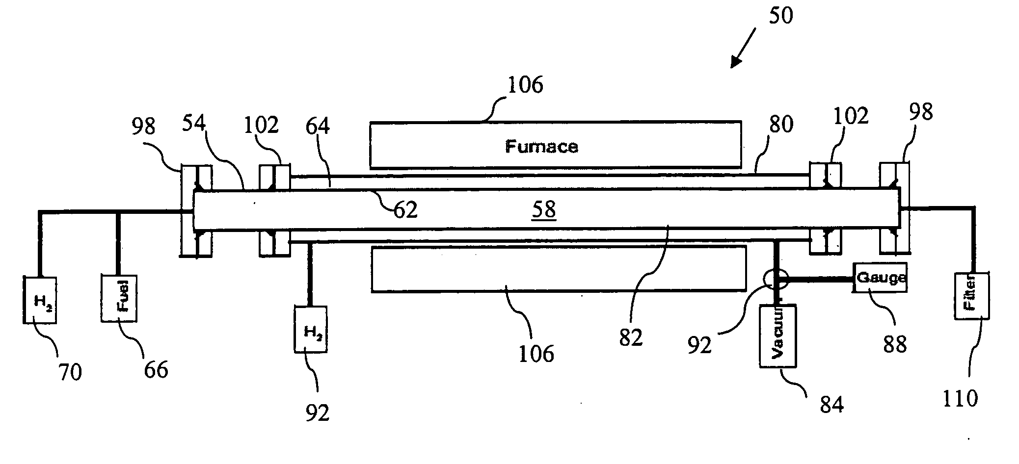 System and method for controlling hydrogen elimination during carbon nanotube synthesis from hydrocarbons