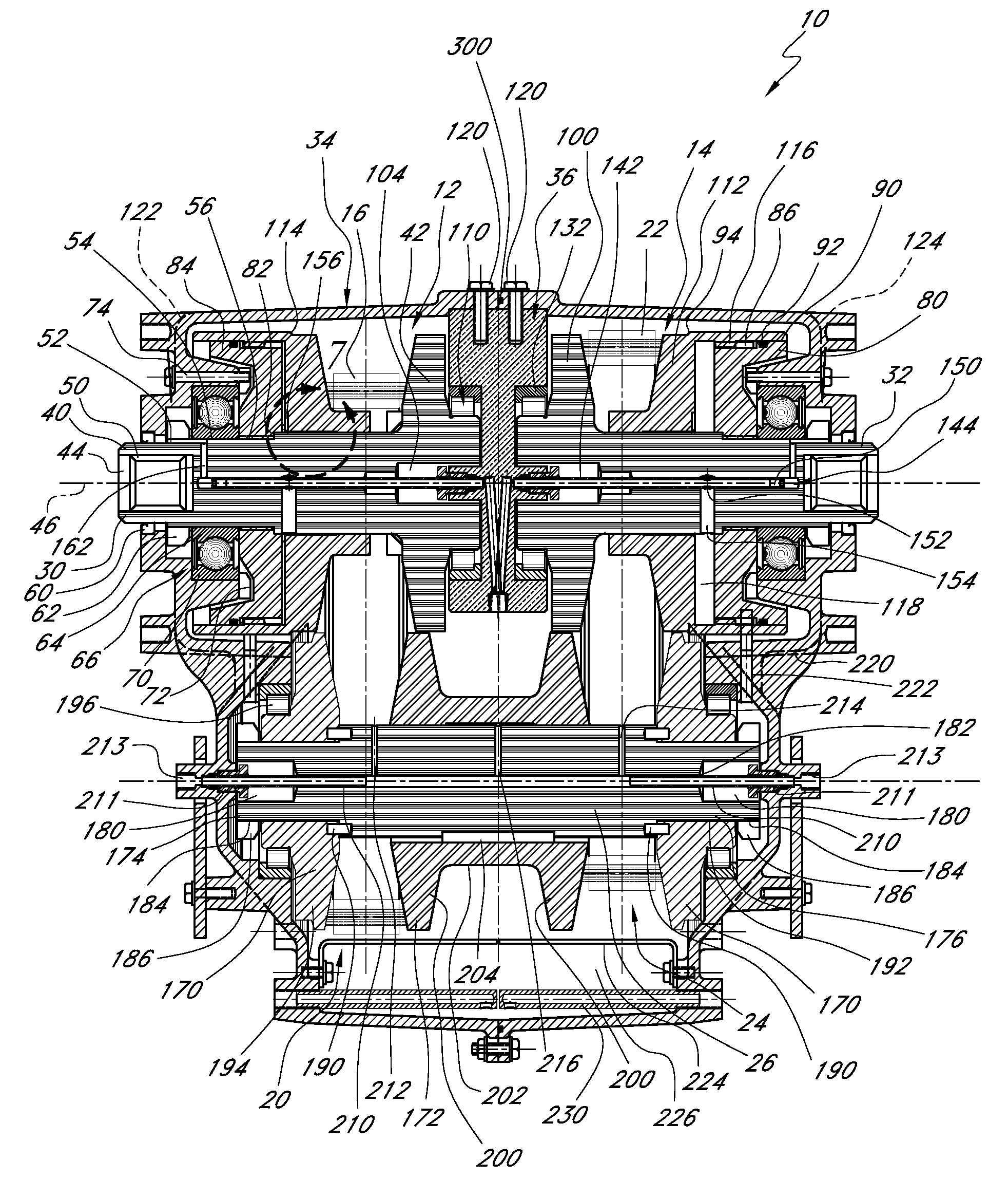 In-series two chain continuously variable transmission