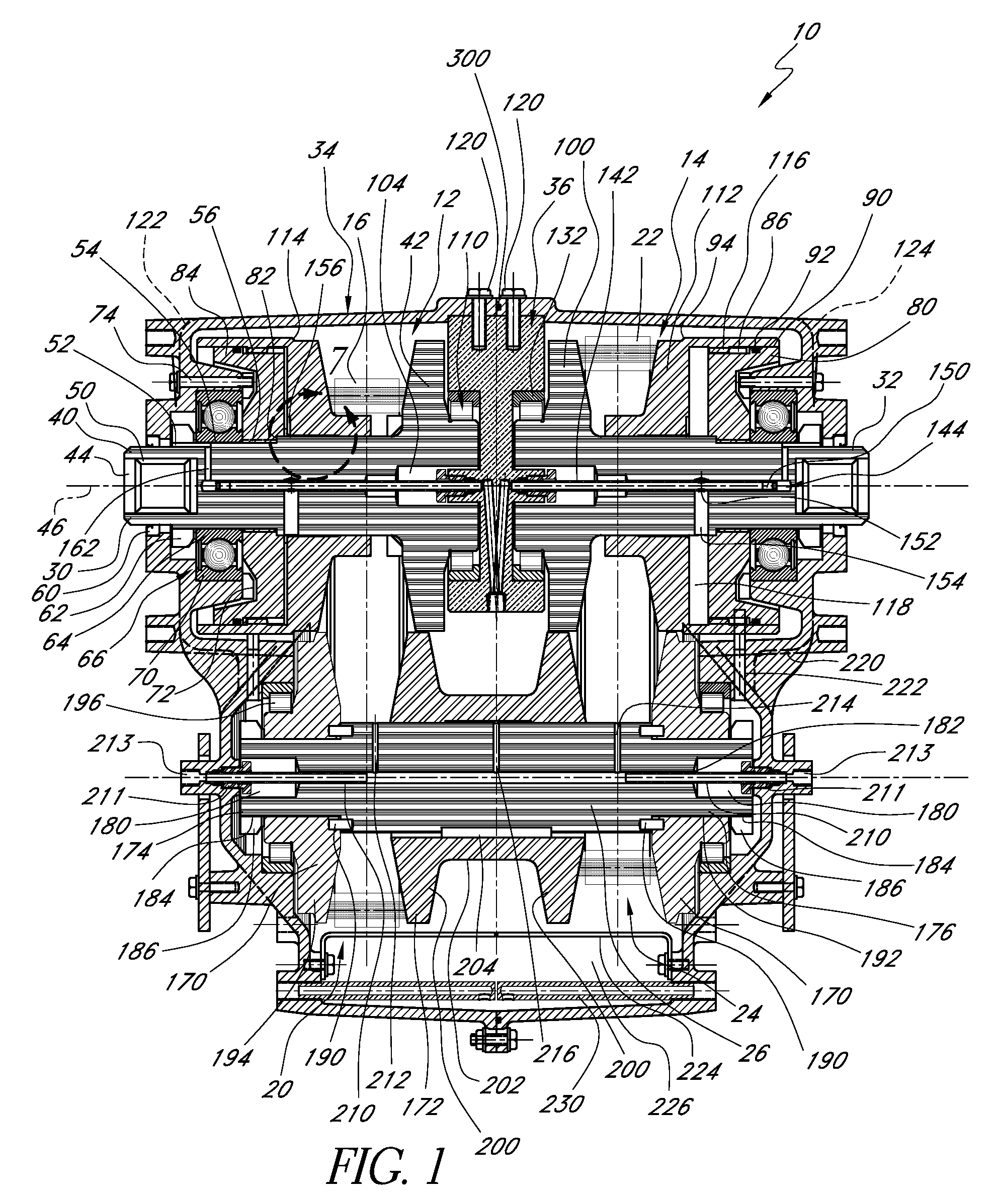 In-series two chain continuously variable transmission