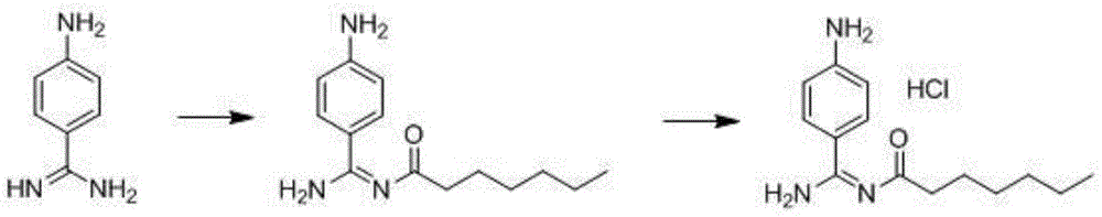 A kind of preparation method of p-aminobenzamidine hydrochloride