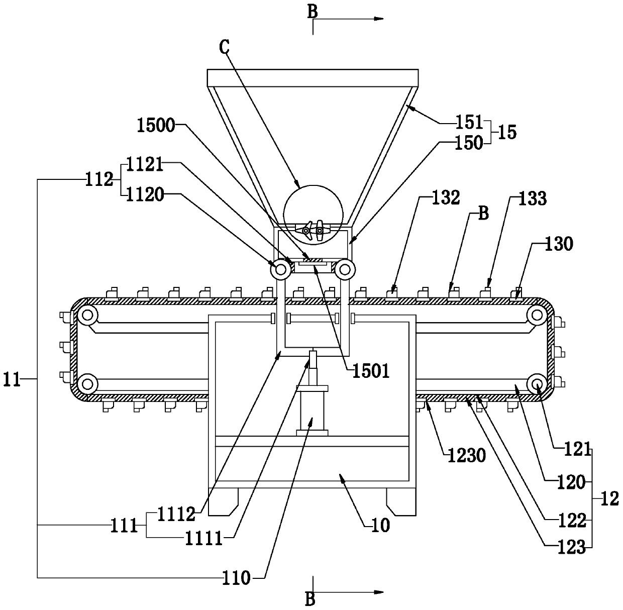 Automatic soda ash solution perfusing system and soda ash solution perfusing method thereof for steamed sponge cakes