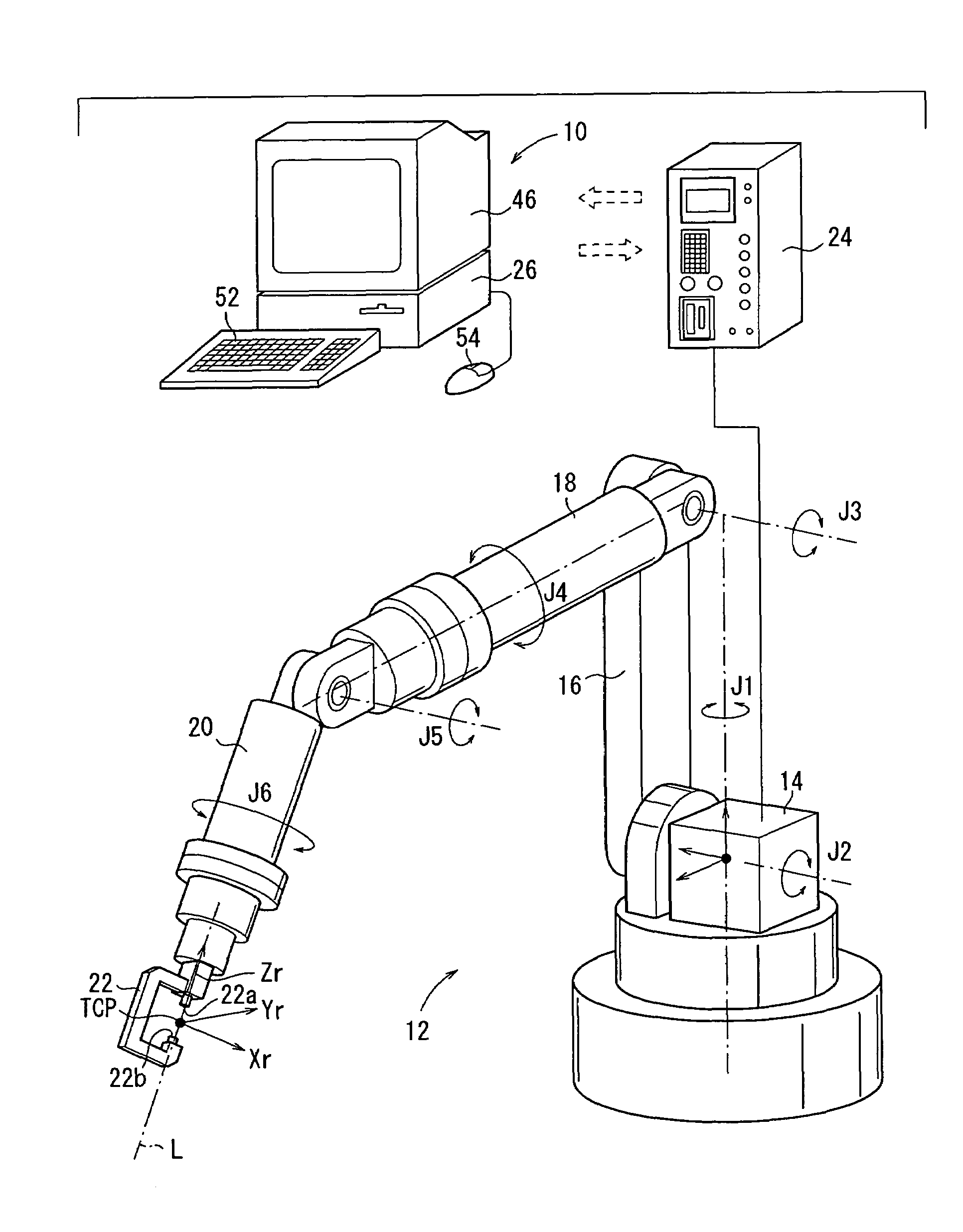 Teaching data preparing method for articulated robot