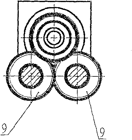 Rear separating rolling mechanism of servo motor drived comber