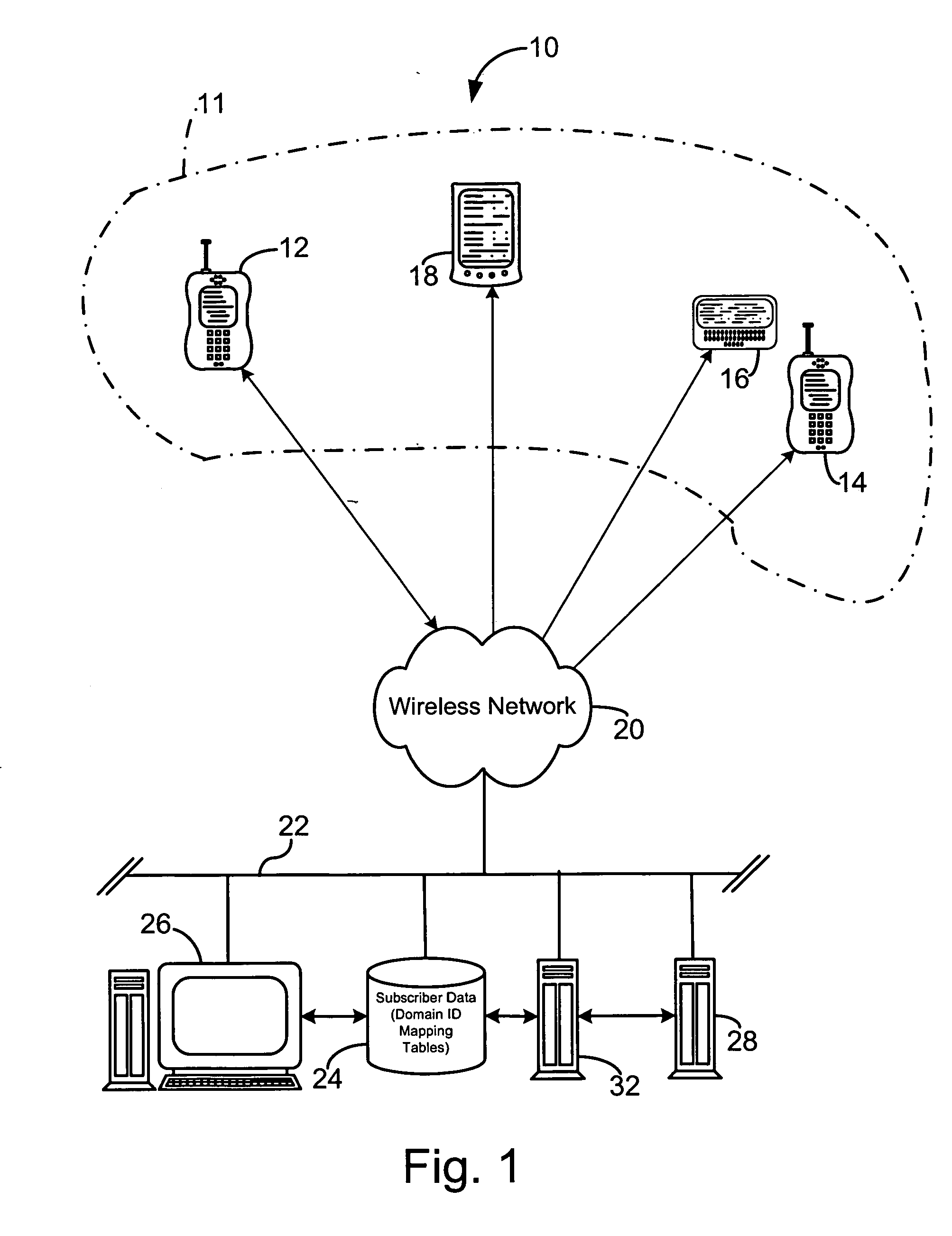 Domain ID mapping for wireless device identifiers