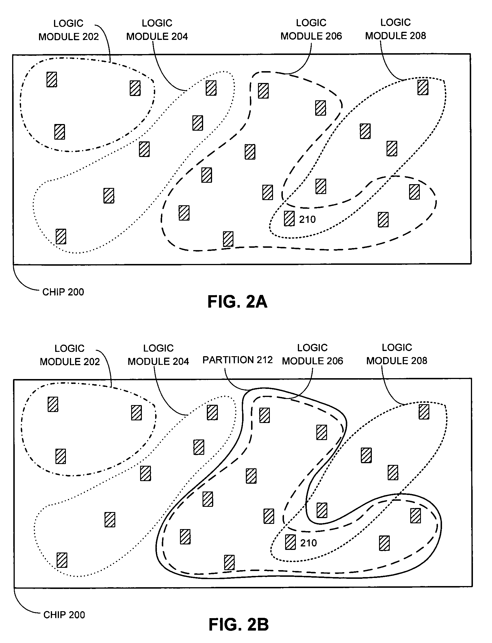 Method and apparatus for partitioning an integrated circuit chip