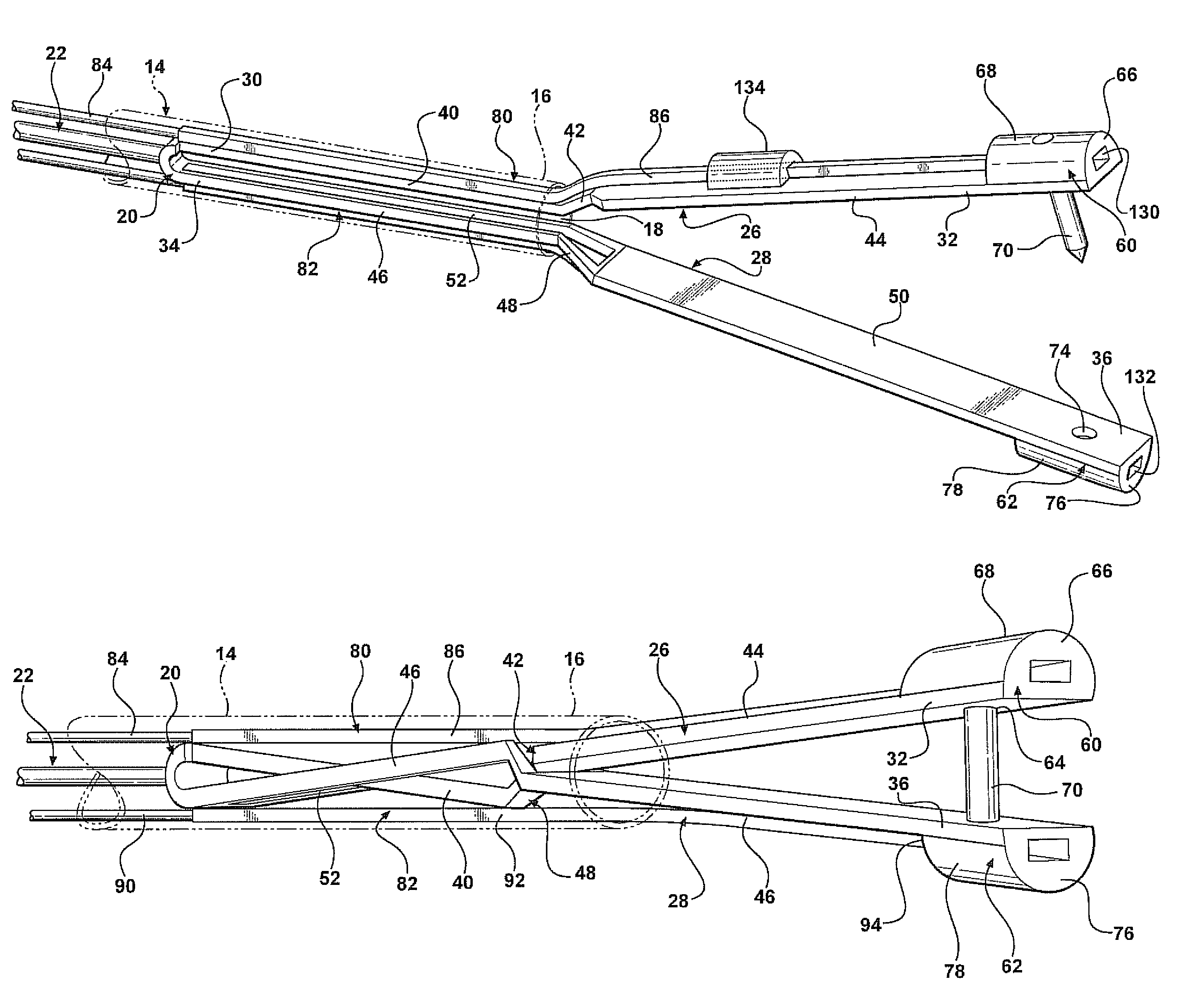 Endosurgery suturing device