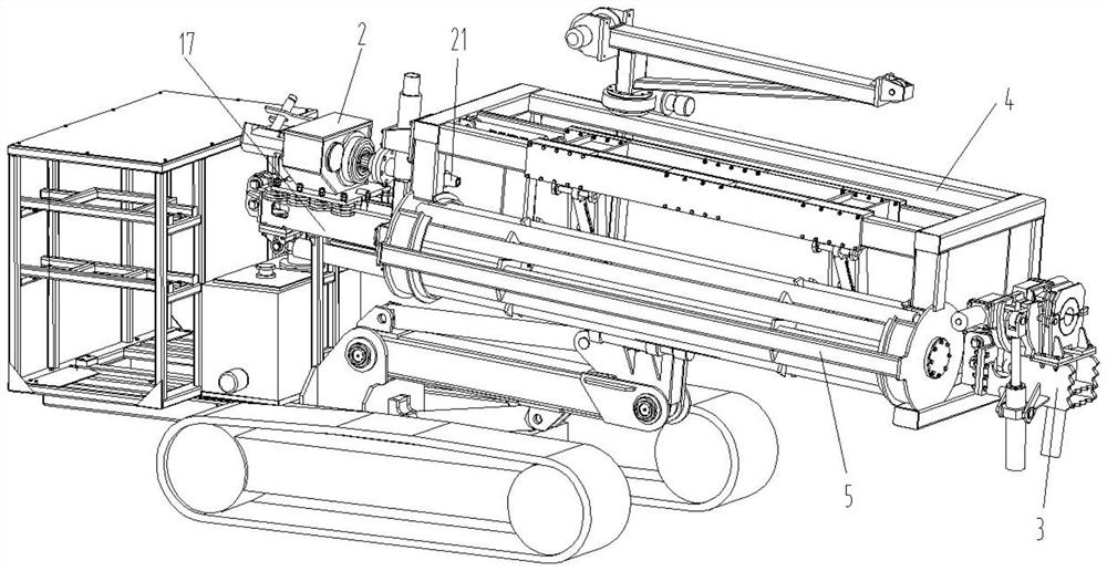 Use method of automatic drill rod loading and unloading drilling machine