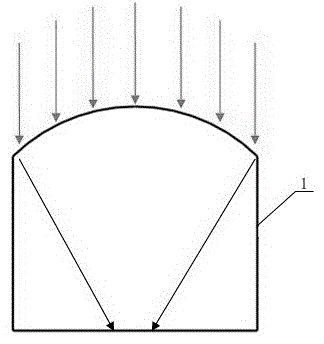 Combined-type curved surface line light condensation device