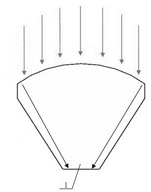 Combined-type curved surface line light condensation device