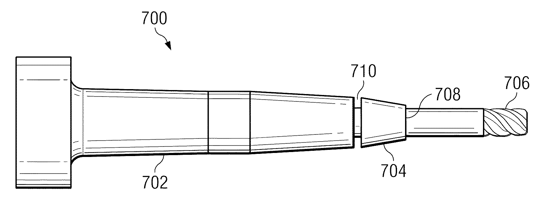 Machining apparatus with reduced cutter vibrations