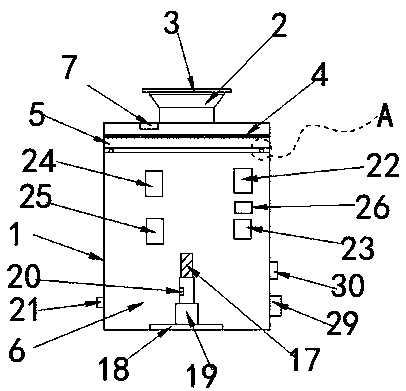 Analysis and detection device for gases in environment