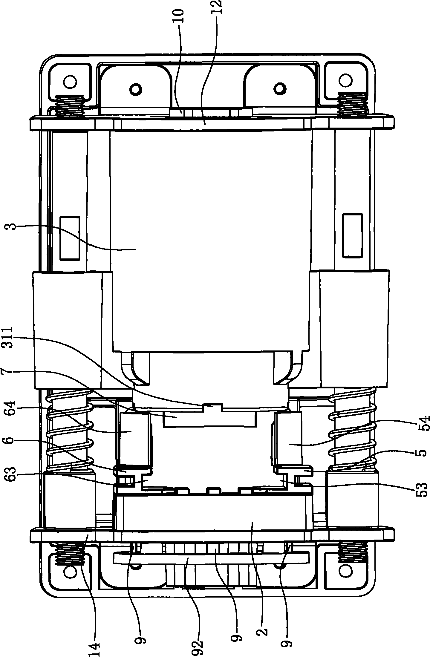 Packet sending and falling structure of beverage brewing device