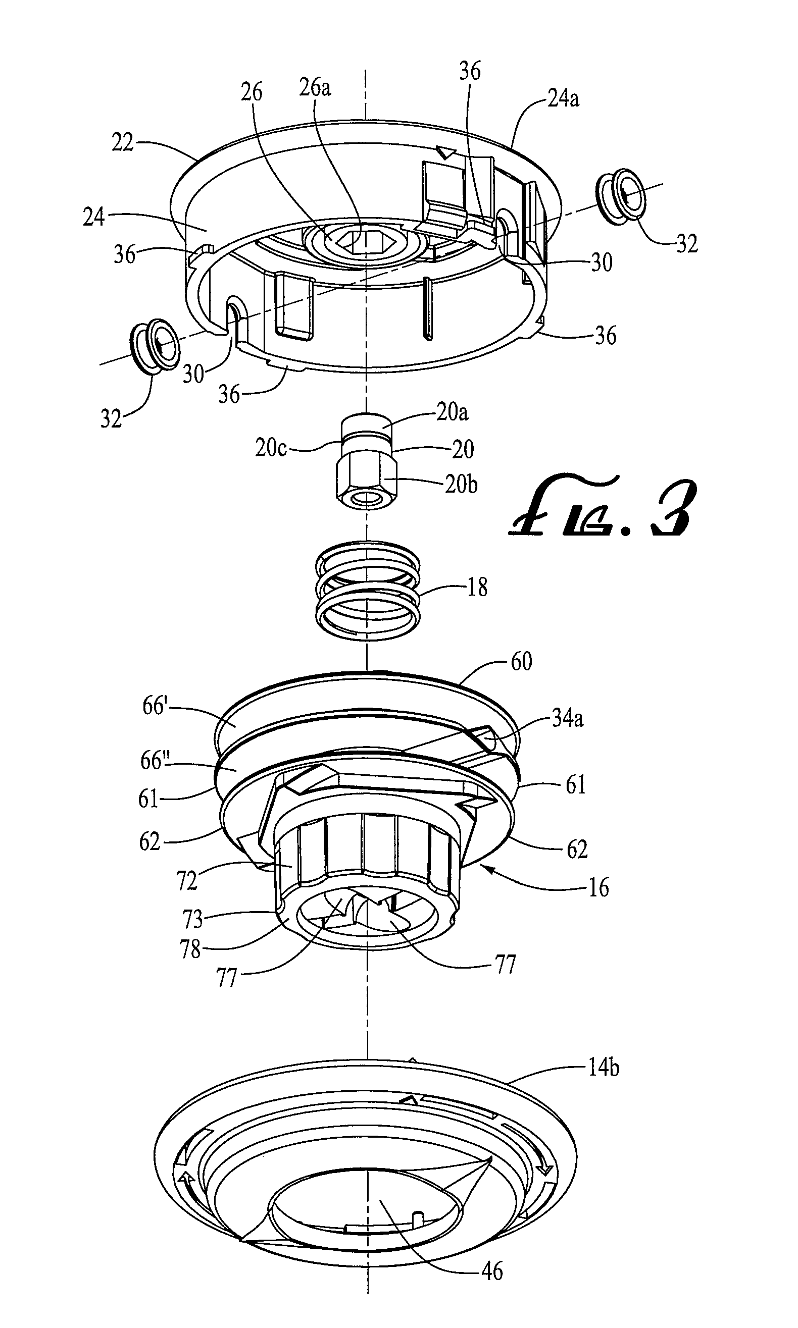 Trimmer head spool for use in flexible line rotary trimmer heads having improved line loading mechanism