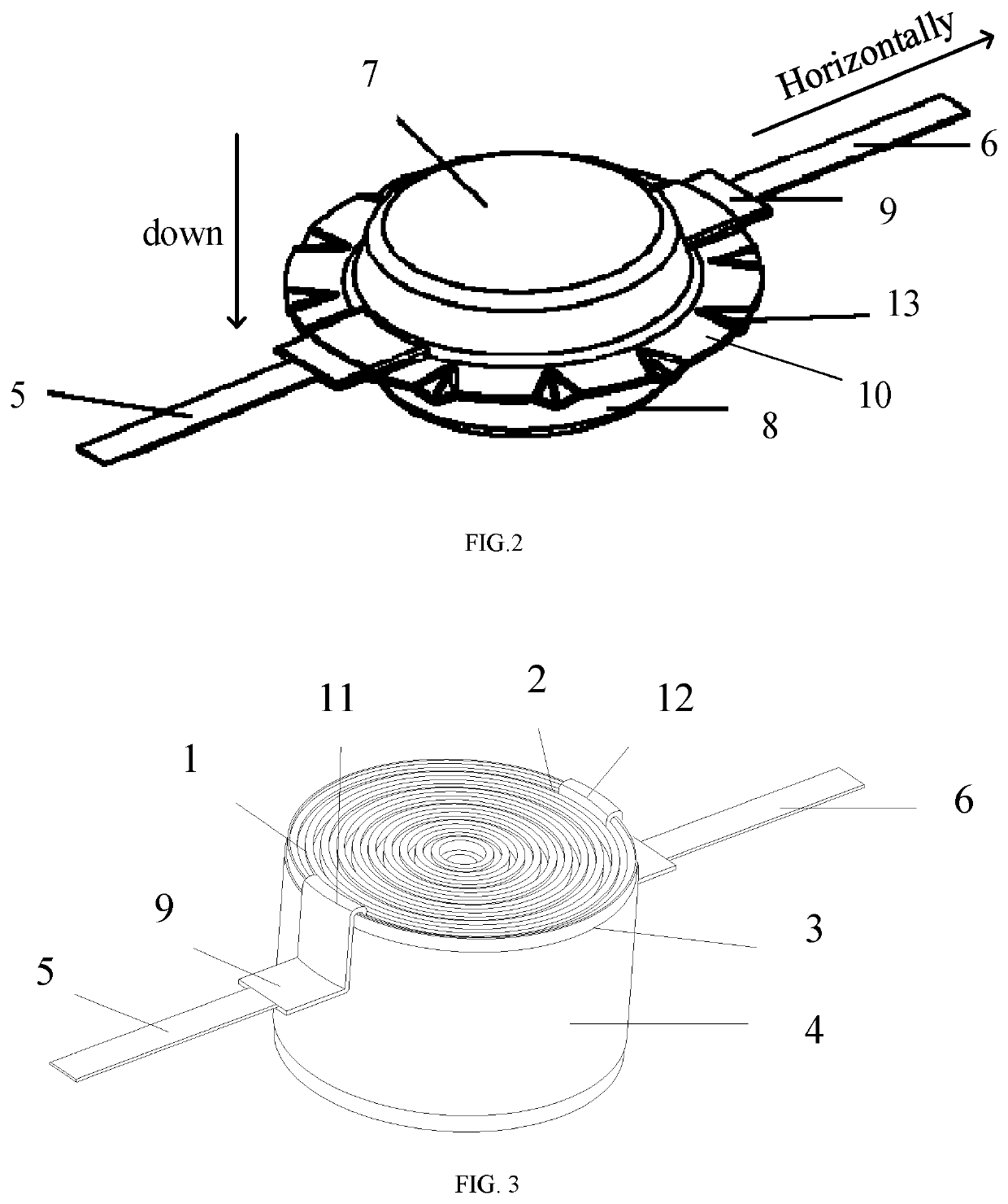 Pouch packaged lithium-ion battery with tooth-shaped sealing edge