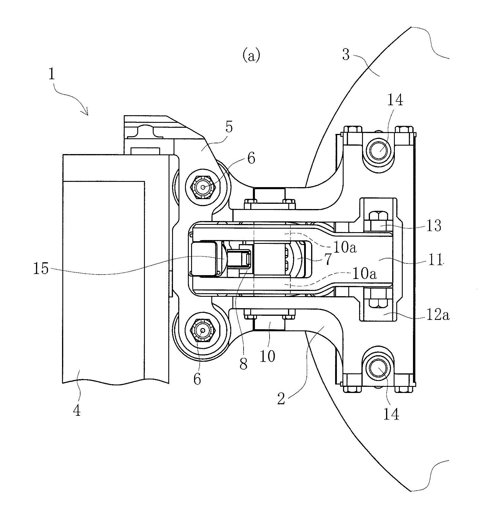 Caliper brake device for railway vehicles