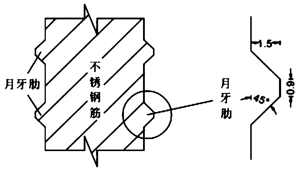 Method for establishing stainless steel bar concrete mesoscopic numerical model