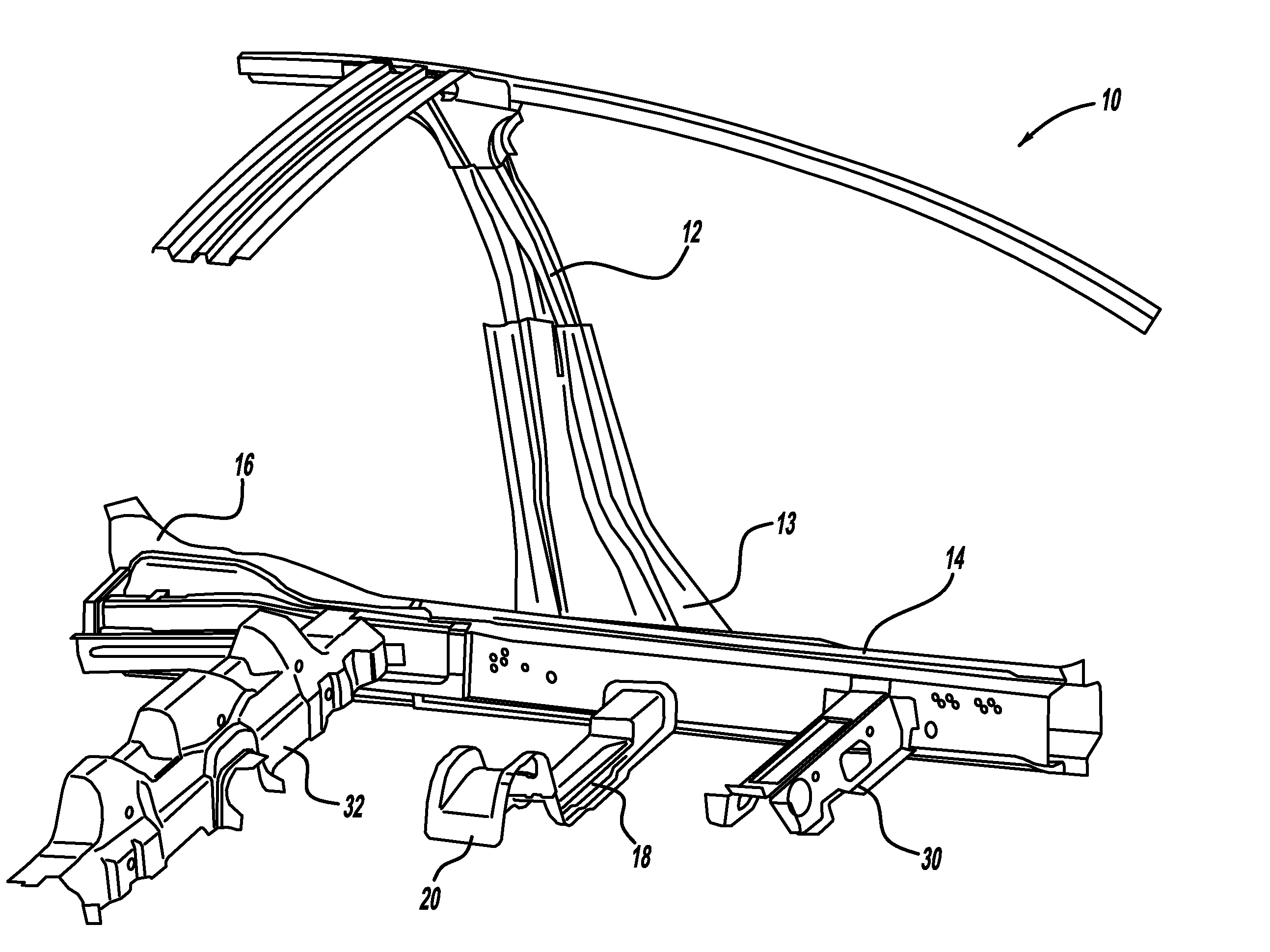 Energy distributing side structure for vehicle side impact occupant protection