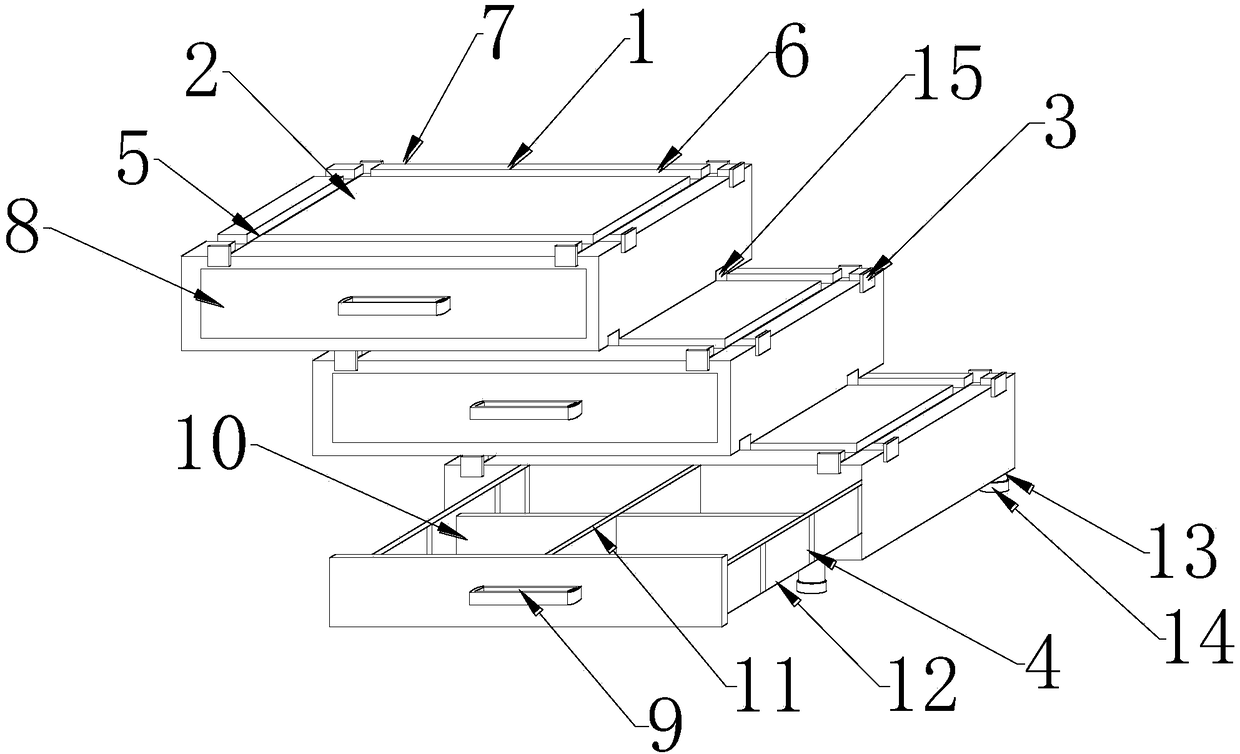 Drawer capable of being assembled