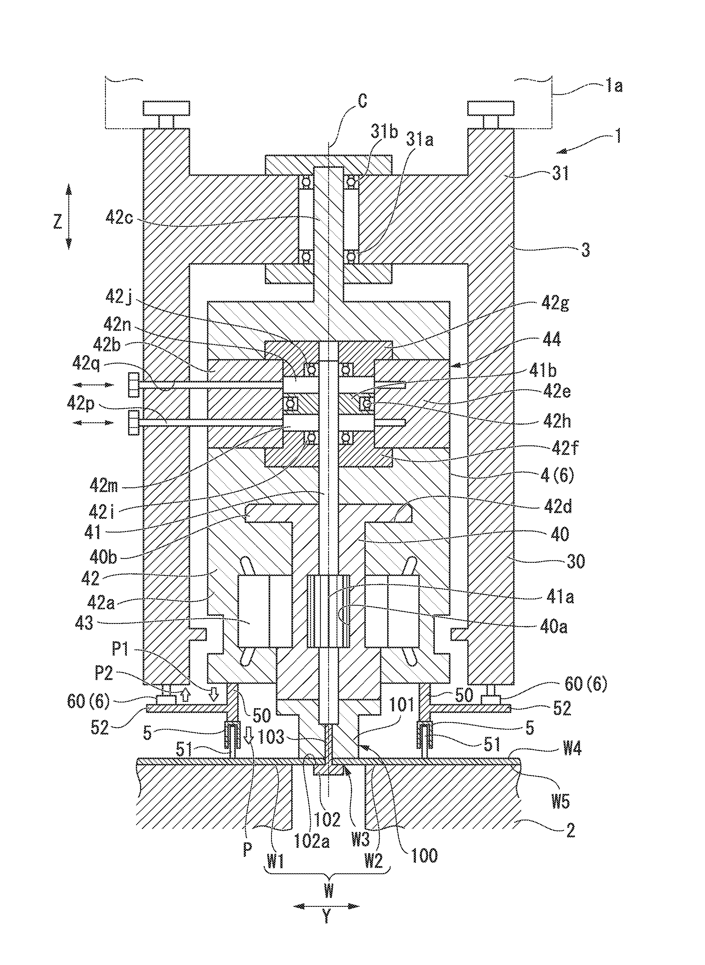 Friction stir welding device