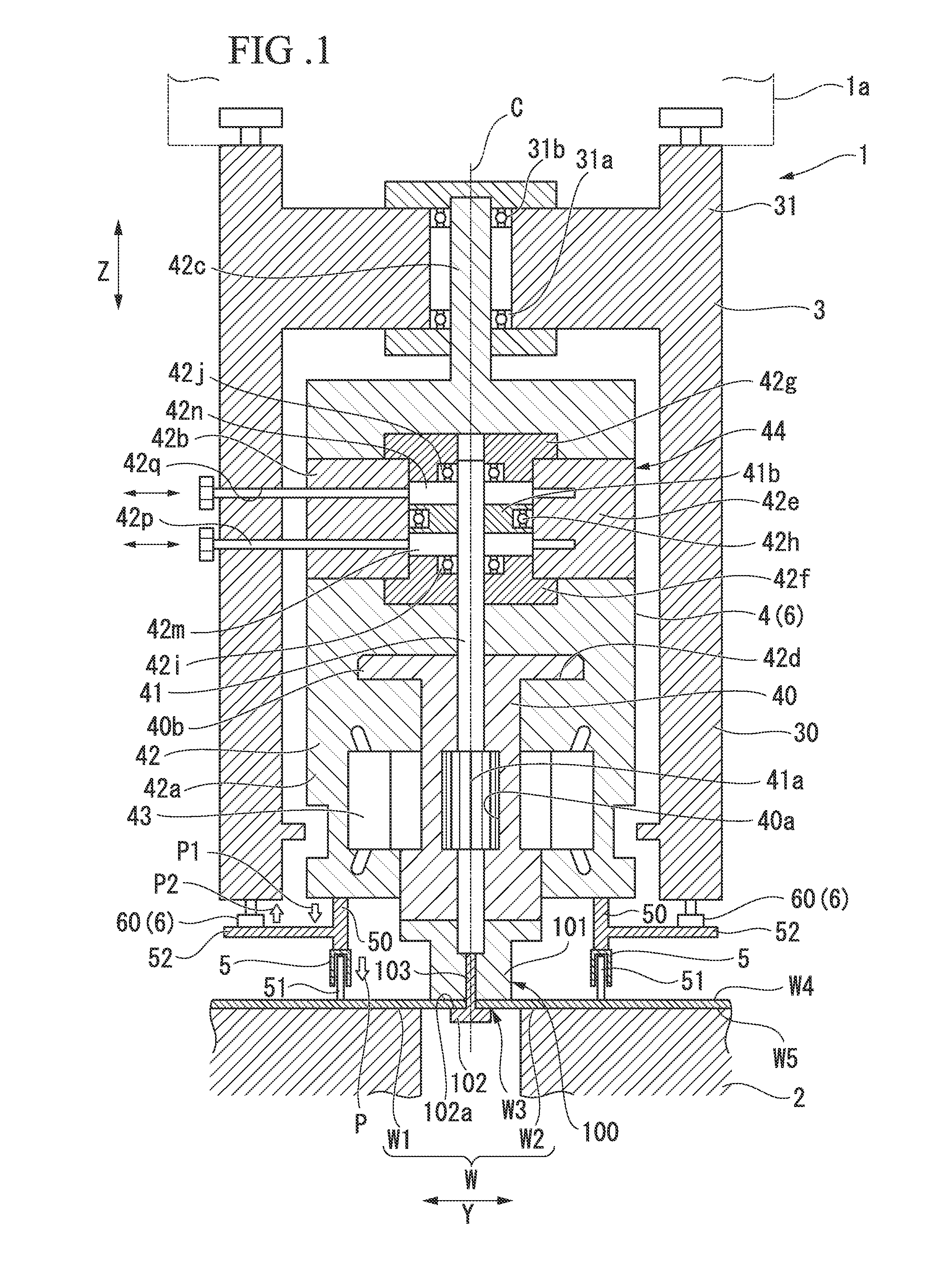 Friction stir welding device