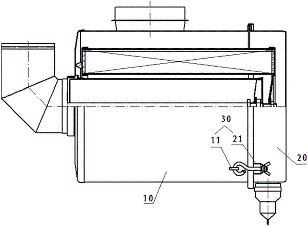 Connecting structure for air filter