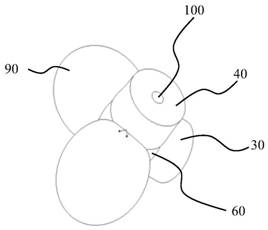 Atomic component of organic compound molecular model